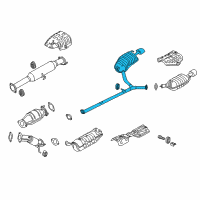 OEM Kia Optima Rear Muffler Assembly, Right Diagram - 287114C050