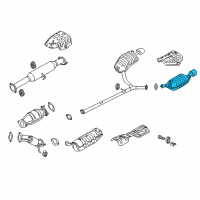 OEM Kia Optima Rear Muffler Assembly, Left Diagram - 287104C050