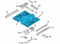 OEM 2022 Ford Maverick PAN ASY - FLOOR Diagram - NZ6Z-6011135-F