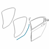 OEM 2019 BMW M550i xDrive Caulking For Rear Door Left Diagram - 51-72-7-341-647