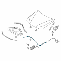 OEM BMW 440i Rear Bowden Cable Diagram - 51-23-7-411-315