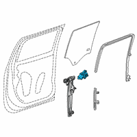 OEM 2022 Chevrolet Silverado 2500 HD Window Motor Diagram - 84117333