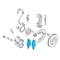 OEM 2019 Ford Transit Connect Front Pads Diagram - KV6Z-2001-A