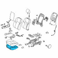 OEM 2017 Toyota Avalon Seat Cushion Pad Diagram - 71511-07020