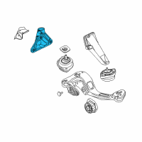 OEM 2004 BMW 330xi Right Engine Mount Support Bracket Diagram - 22-11-6-750-852