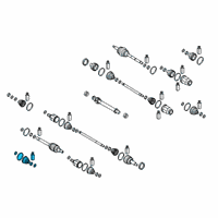 OEM 2021 Hyundai Veloster N Boot Kit-FR Axle Diff Side Diagram - 49543-K9100