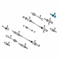 OEM 2020 Hyundai Veloster N Boot Kit-FR Axle Diff Side, RH Diagram - 49542-K9100