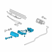 OEM Honda CR-V Motor Assembly, Rear Windshield Wiper Diagram - 76700-S10-A02