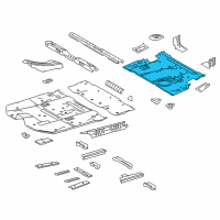 OEM 2018 Toyota Highlander Center Floor Pan Diagram - 58211-0E906