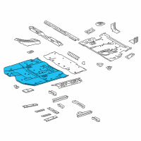 OEM Toyota Highlander Front Floor Pan Diagram - 58111-0E911