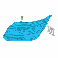 OEM 2021 Ford Explorer Composite Headlamp Diagram - LB5Z-13008-BL