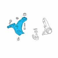 OEM 2016 Lexus ES350 Front Suspension Lower Control Arm Sub-Assembly, No.1 Right Diagram - 48068-33080