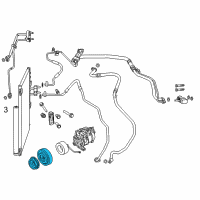 OEM Ram 1500 PULLEY-A/C Compressor Diagram - 68034537AA