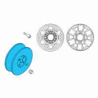 OEM 2001 Nissan Xterra Spare Tire Wheel Assembly Diagram - 40300-9Z080