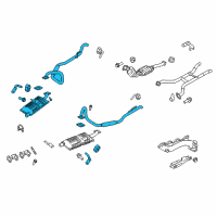 OEM Ford Crown Victoria Muffler Diagram - 6W7Z-5230-BA