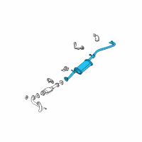 OEM 2003 Chevrolet S10 Exhaust Muffler Assembly (W/ Exhaust Pipe & Tail Pipe*Marked Print Diagram - 15156874