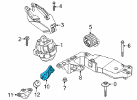 OEM BMW 740i xDrive Transmission Support Bracket Diagram - 22-32-6-861-570