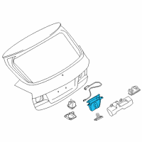 OEM 2014 BMW 335i Trunk Lid Lock Rear Diagram - 51-24-7-200-511