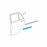 OEM 2002 Toyota Highlander Body Side Molding Diagram - 75741-48020-A0