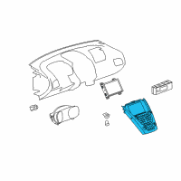 OEM 2011 GMC Terrain Control Asm-Amplitude Modulation/Frequency Modulation Stereo Radio *Argent Diagram - 84096714