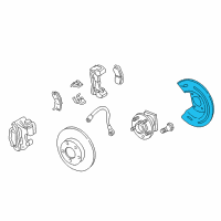 OEM 1993 Cadillac Eldorado Shield, Rear Brake Diagram - 18017714