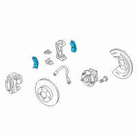 OEM 2002 Cadillac DeVille Rear Pads Diagram - 19149251