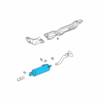 OEM Dodge Ram 3500 Exhaust Muffler Diagram - 52103511AC