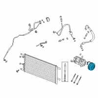 OEM 2019 Ford F-350 Super Duty Clutch & Pulley Diagram - HC3Z-19D786-A