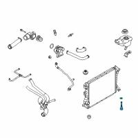 OEM Ford F-250 Super Duty Radiator Assembly Plug Diagram - FOAZ-8115-A