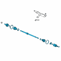 OEM 2014 Acura ILX Driveshaft Assembly, Passenger Side Diagram - 44305-TT1-A01