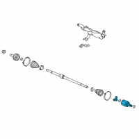 OEM 2013 Acura ILX Joint, Inboard Diagram - 44310-TR0-J10