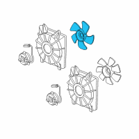 OEM 2007 Honda Civic Fan, Cooling (Denso) Diagram - 19020-RSH-E01