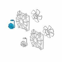 OEM 2008 Honda Civic Motor, Cooling Fan (Denso) Diagram - 19030-RMX-A51