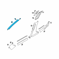 OEM 2020 Kia Stinger Trim Assembly-Front Pillar Diagram - 85810J5000CKL