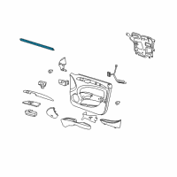 OEM 2011 Buick Lucerne Sealing Strip Asm-Front Side Door Window Inner Diagram - 25842702