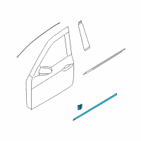 OEM 2014 Hyundai Genesis Moulding Assembly-Waist Line Front Door, LH Diagram - 87711-3M010