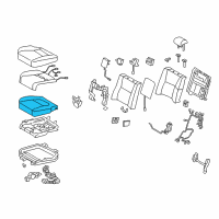 OEM 2014 Lexus LS600h Pad Sub-Assembly, Rear Seat Diagram - 71504-50070