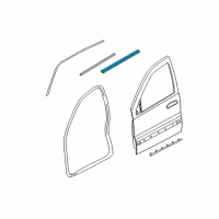 OEM 2005 Jeep Liberty WEATHERSTRIP-Door Belt Diagram - 55360643AB