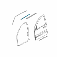 OEM 2007 Jeep Liberty Panel-Door Belt MOULDING Diagram - 55235878AC