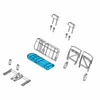 OEM 2008 Dodge Durango Rear Seat Cushion Right Diagram - 1FQ761J3AA