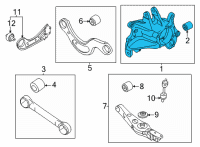 OEM 2022 Hyundai Santa Cruz CARRIER ASSY-REAR AXLE, LH Diagram - 52710-K5000