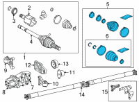 OEM 2022 Toyota Camry Boot Kit Diagram - 04429-0R070