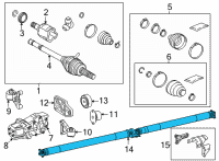 OEM Toyota Corolla Cross Drive Shaft Diagram - 37100-16070