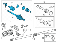 OEM Toyota Corolla Cross Axle Assembly Diagram - 42340-0A010