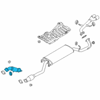 OEM 2016 Hyundai Santa Fe Sport Front Muffler Assembly Diagram - 28610-2W300