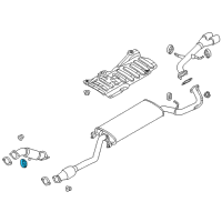 OEM 2016 Hyundai Santa Fe Hanger-Exhaust Pipe Diagram - 28658-2W000