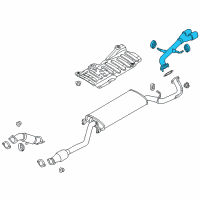 OEM 2013 Hyundai Santa Fe Sport Rear Muffler Assembly Diagram - 28710-4Z300