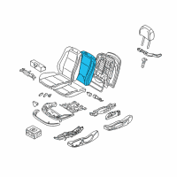 OEM 2006 BMW X3 Backrest Upholstery Diagram - 52-20-3-410-035