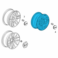 OEM 2018 GMC Sierra 1500 Wheel, Alloy Diagram - 22815067