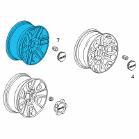 OEM 2017 GMC Sierra 1500 Wheel, Alloy Diagram - 20937768